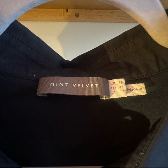 Mint Velvet Cotton Navy Blue Midi Shirt Dress - size 12 - Picture 10 of 13